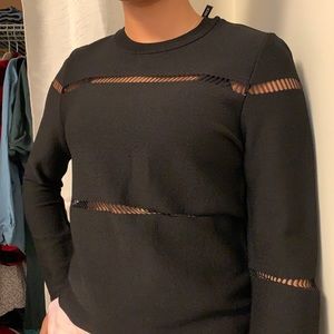Zara Black Cut-Out Top/Sweater